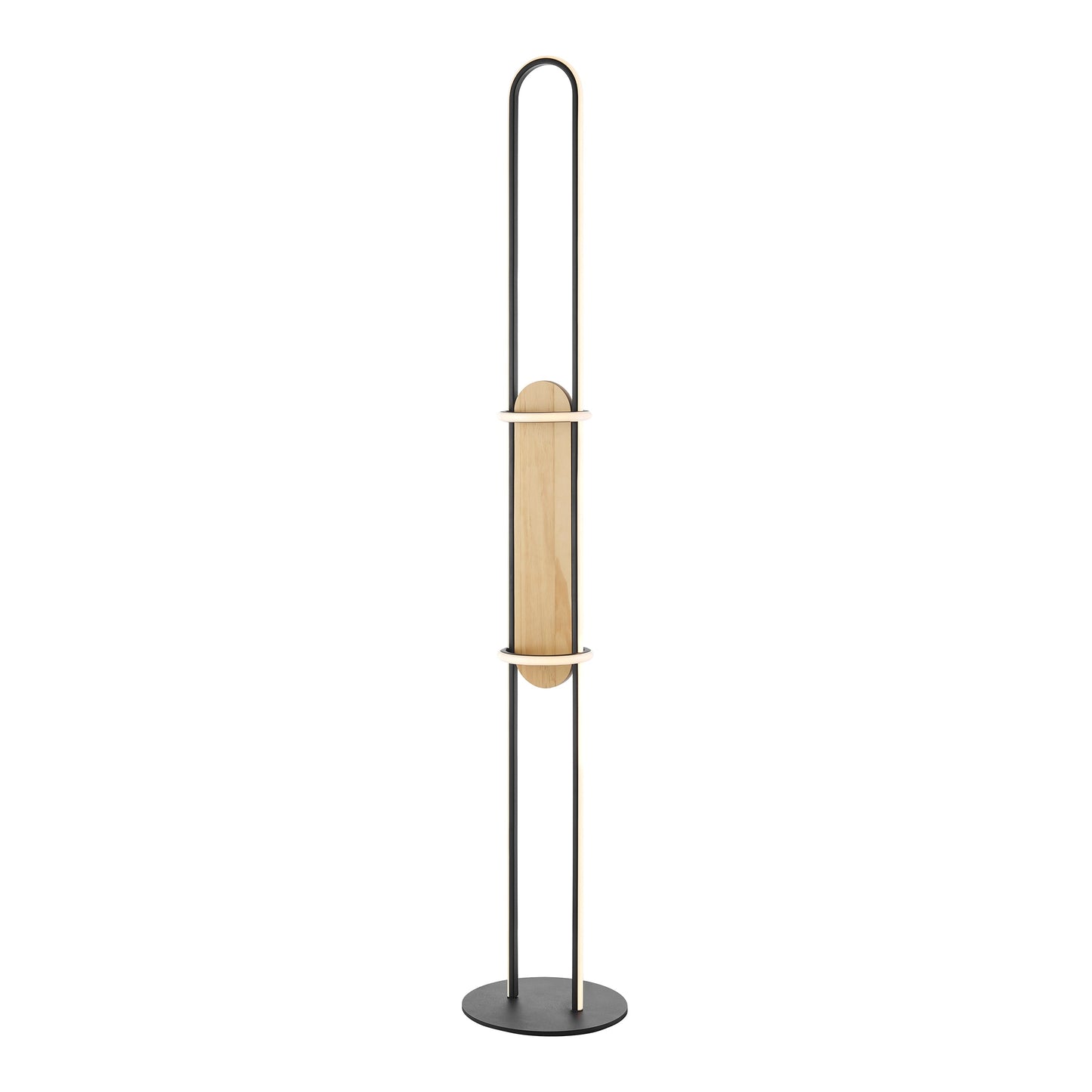 Floor Lamp Iron & Wood