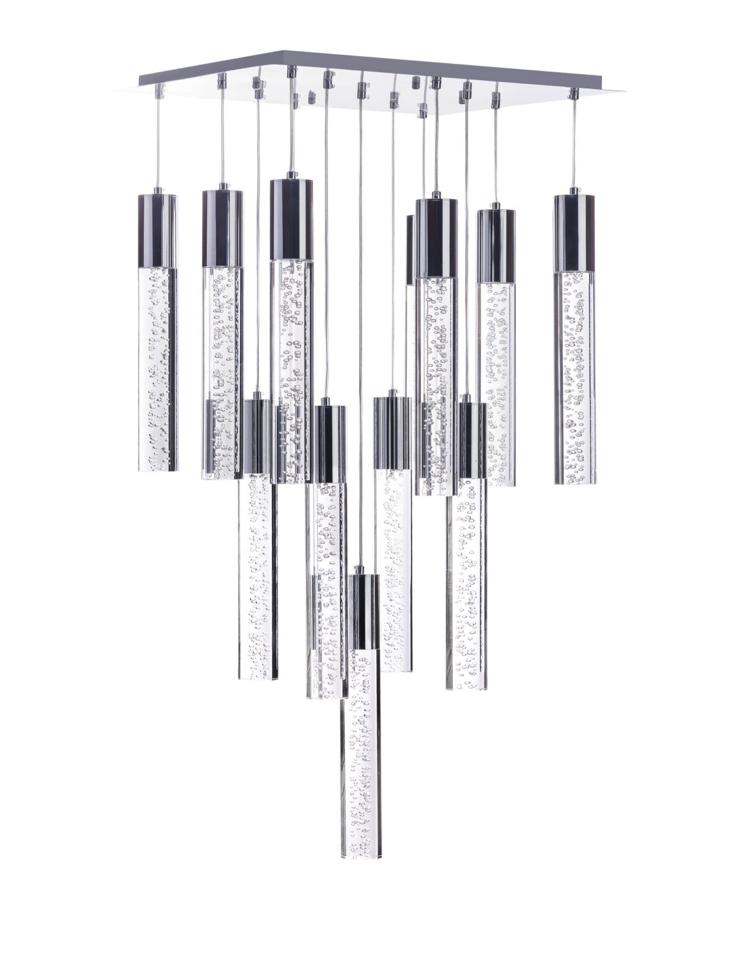 Acrylic Cylinder Chandelier// 13 Light