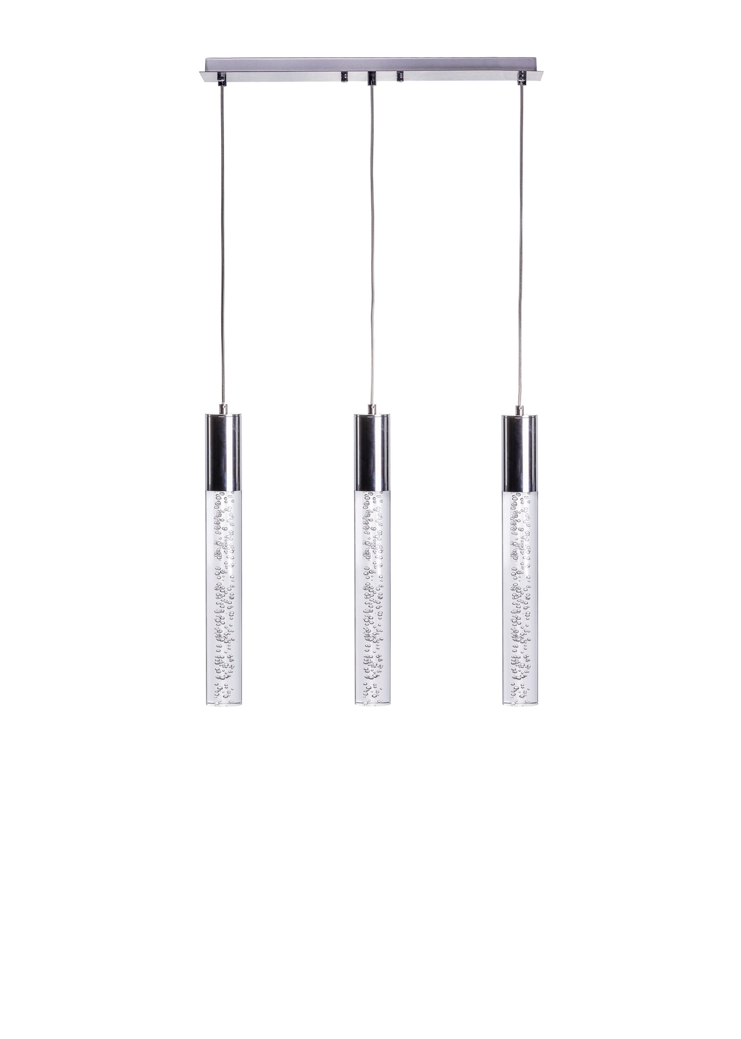 Acrylic Cylinder Chandelier // 3 Light