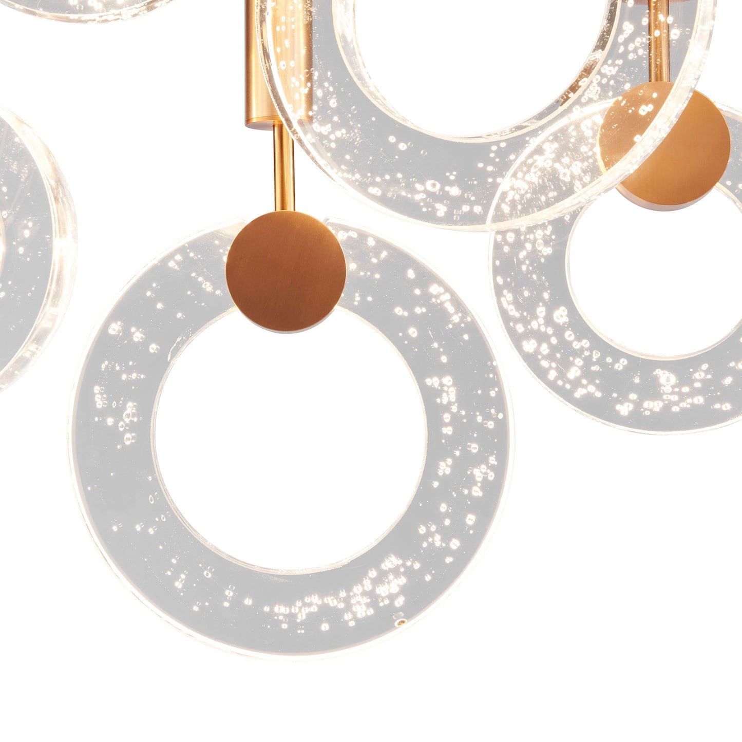 Glitter Rings 10 Heads Chandelier // Bronze