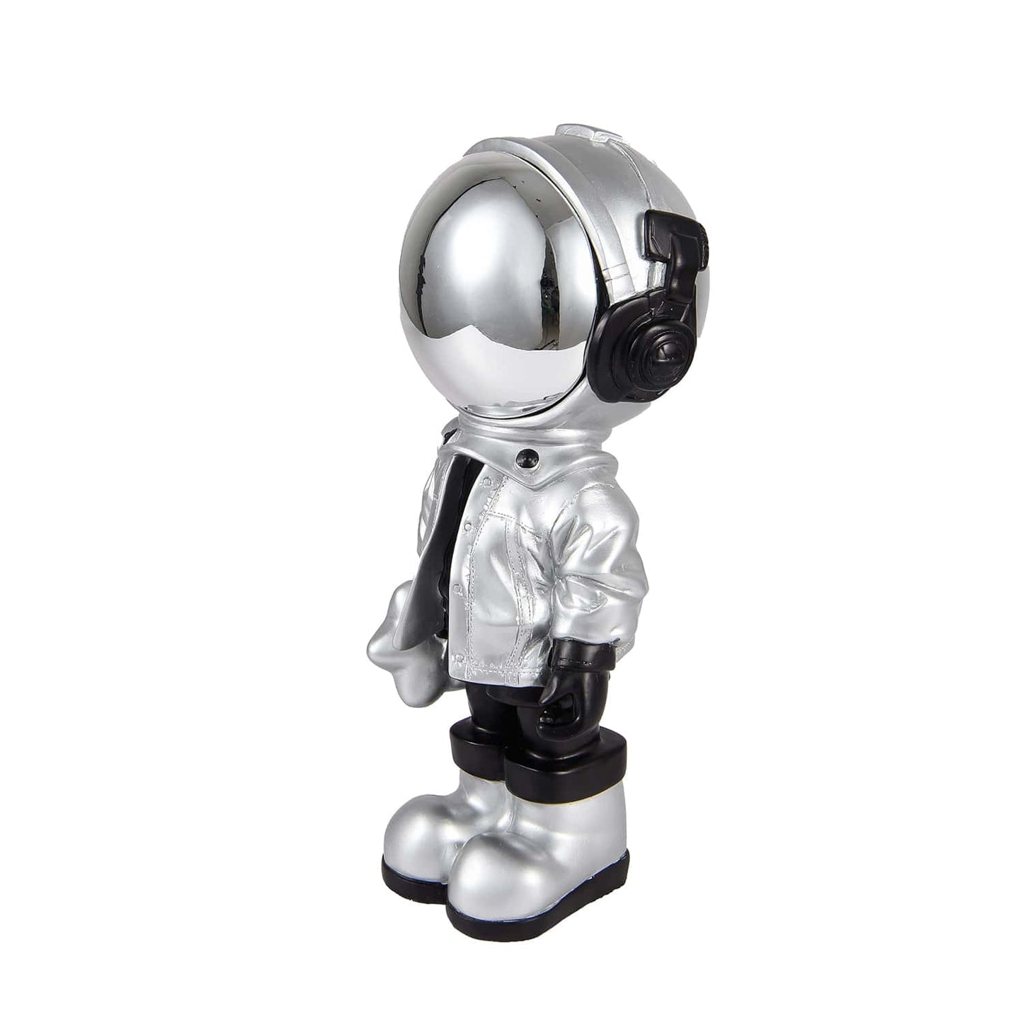 Astronaut Sculpture // Black & Silver Small