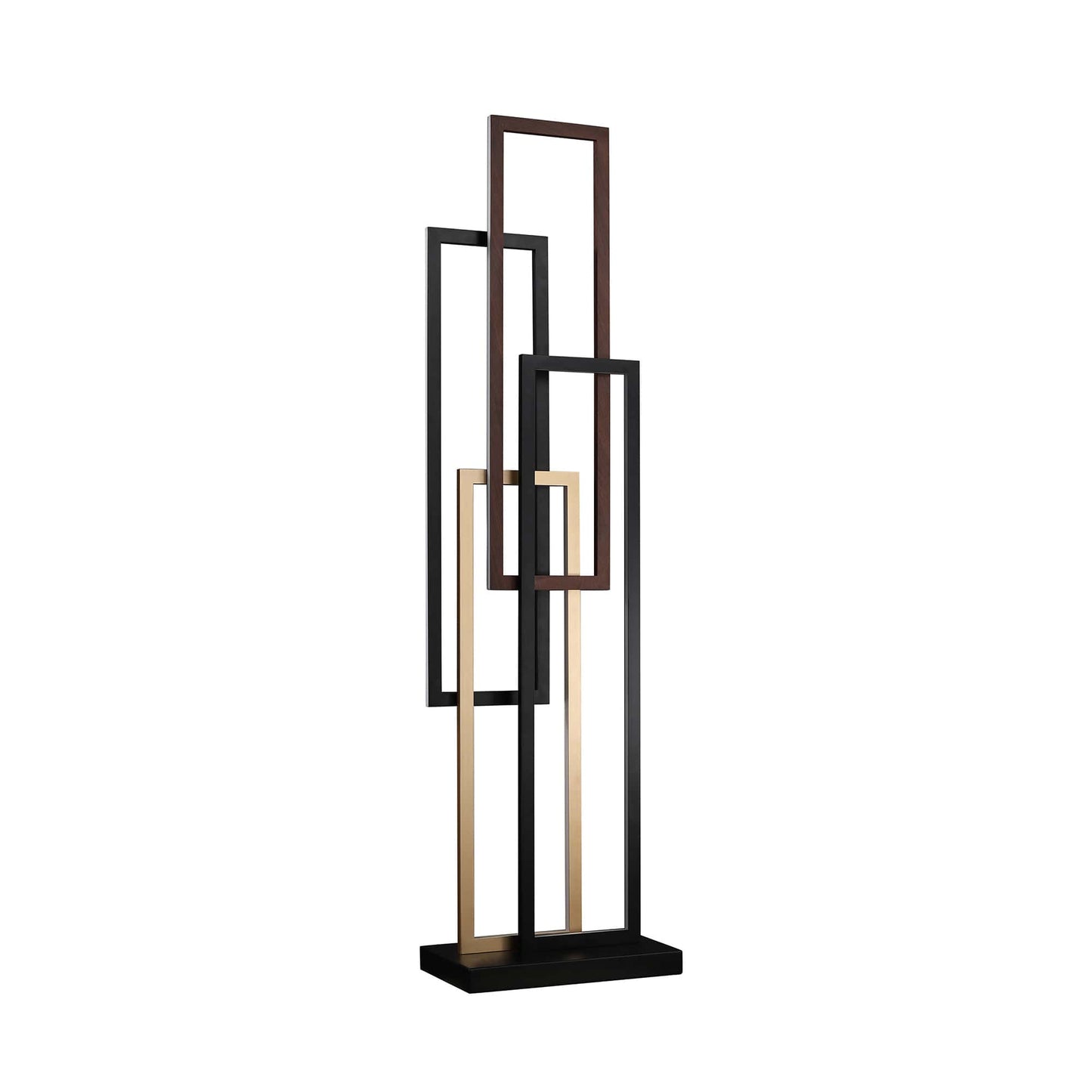 Floor Lamp Black and Wood