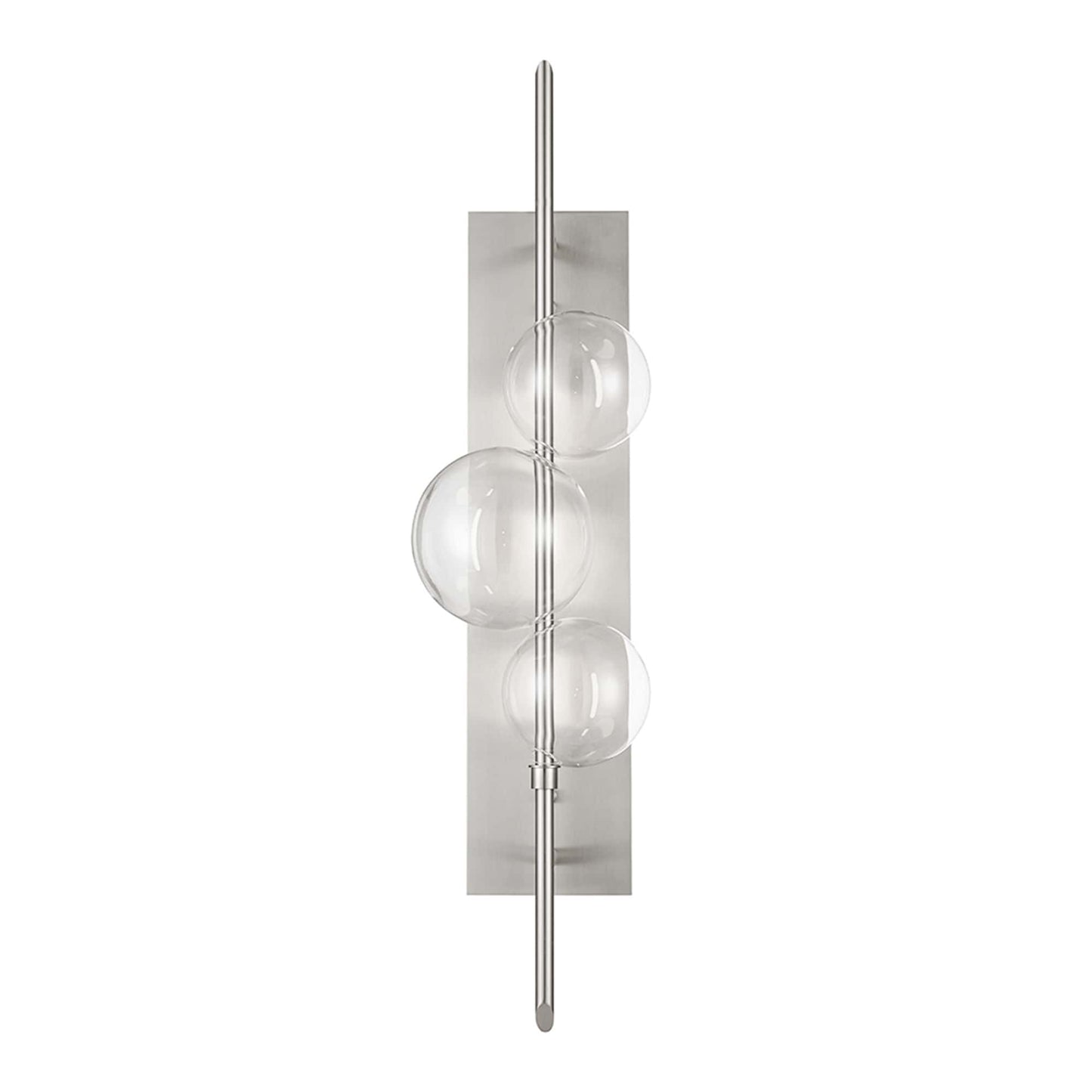 Aluminum and Glass Wall Lamp // Satin Nickel