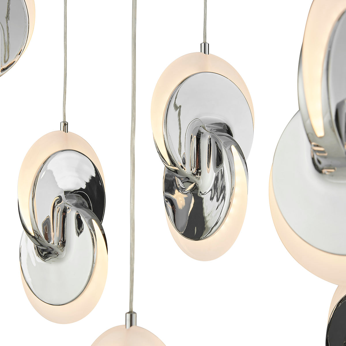 Deuterium Rectangular Chandelier // Chrome