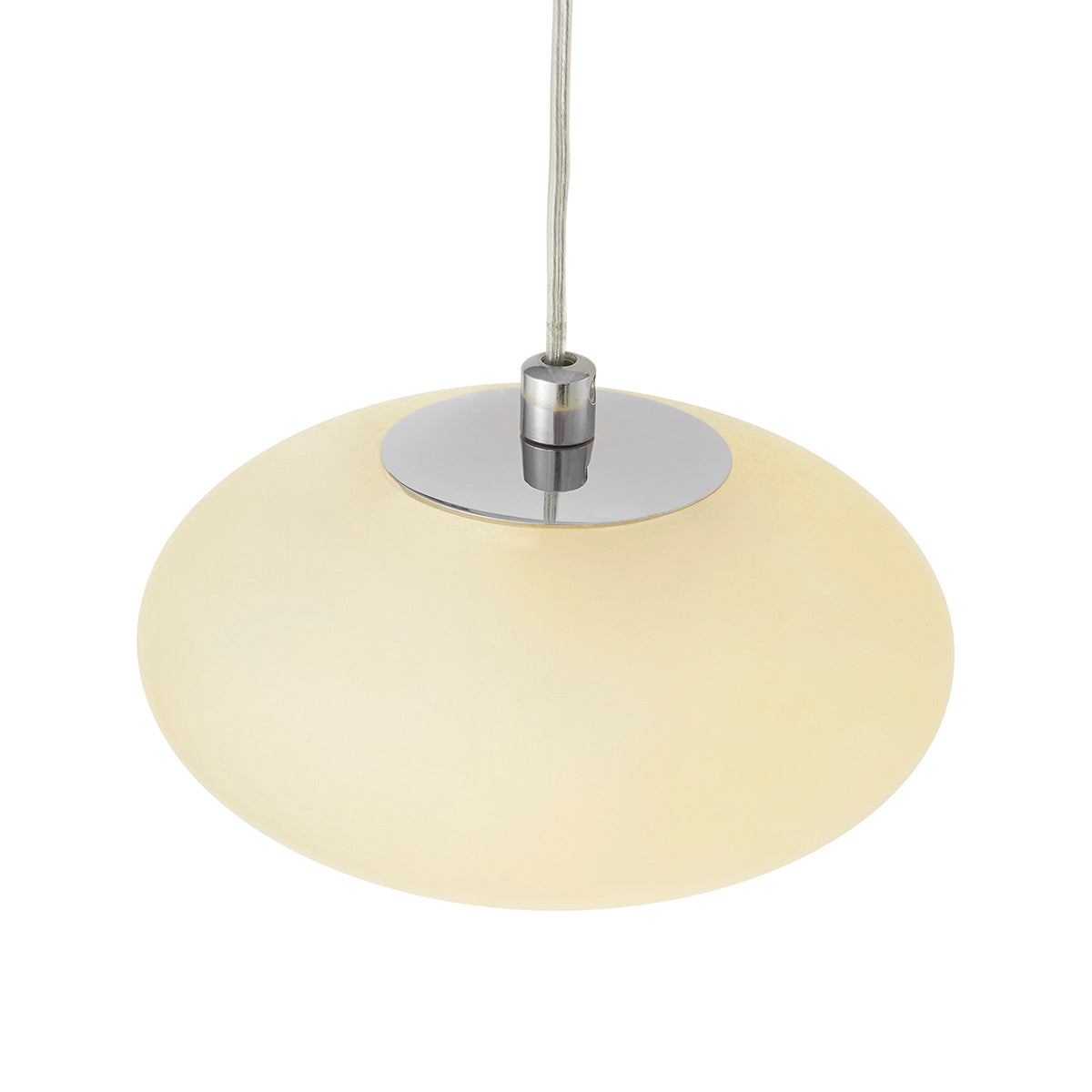 Spanish Alabaster Pendant // Chrome