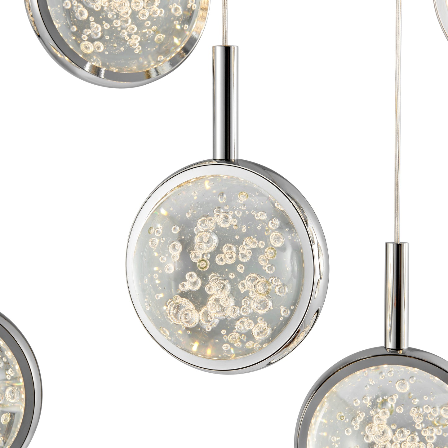 Bubbling Glow Rectangular Chandelier // Chrome