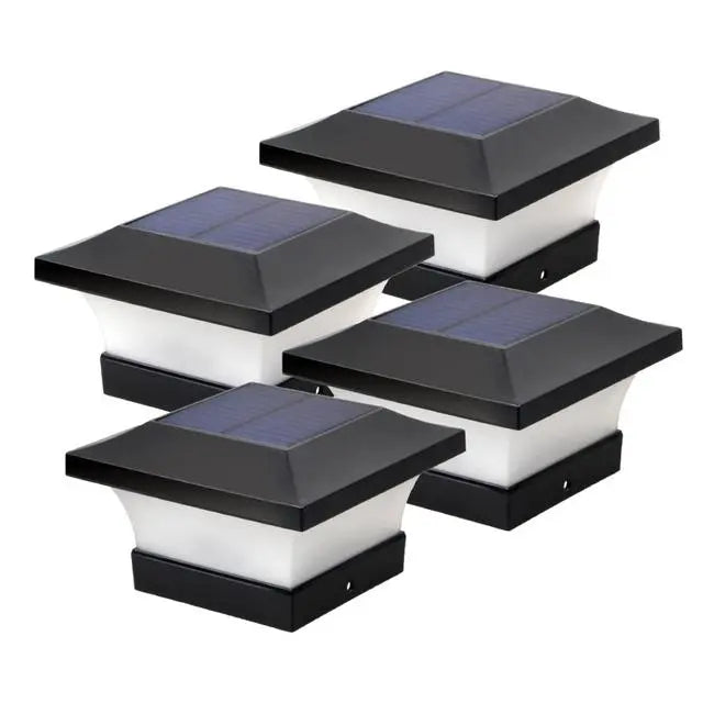 Solar LED Post Deck Cap Fence Light - Outdoor Waterproof Landscape Lamp