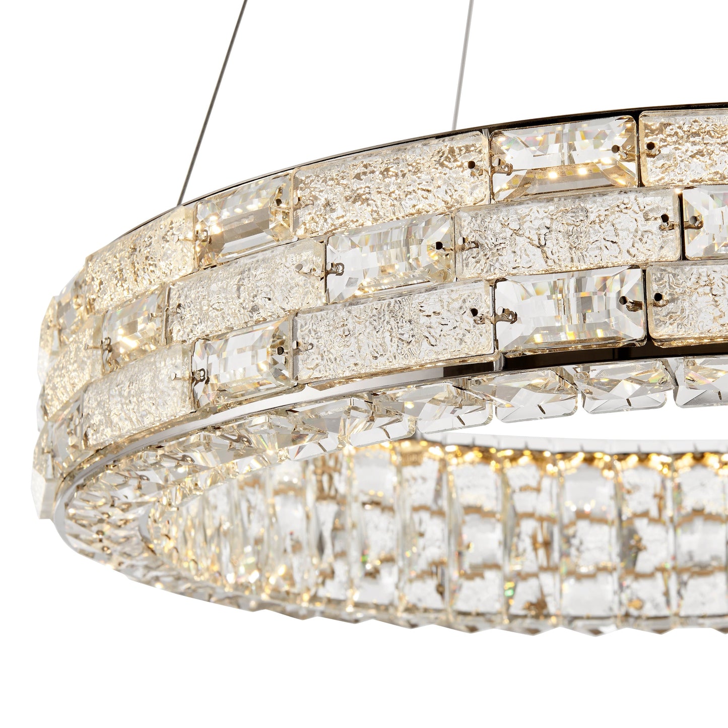 1 Ring Crystal Chandelier // Chrome