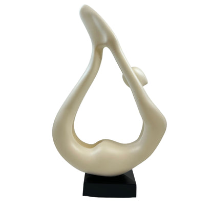 Yoga White Sculpture - Black Base