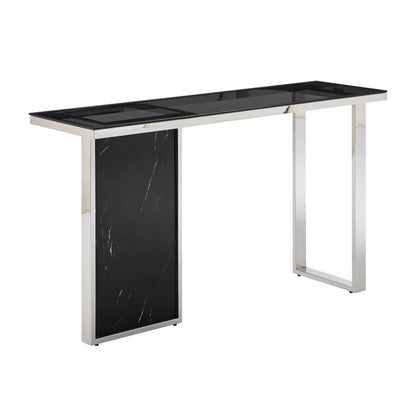 Monolith Chic Marble Console Table // Black