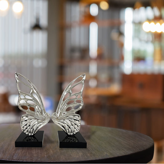 Butterfly Wings Sculpture // Chrome