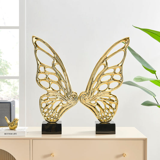 Butterfly Wings Sculpture // Gold
