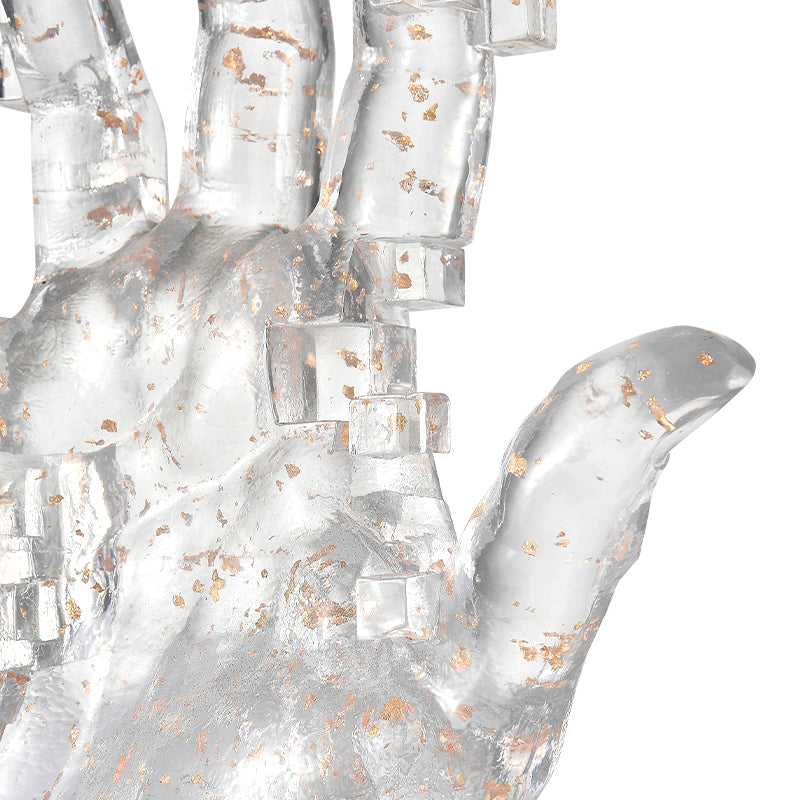 Pixel Hand // Clear Mix Gold