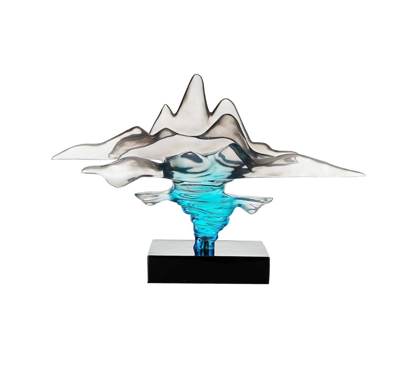 Clear Gray & Blue Sculpture