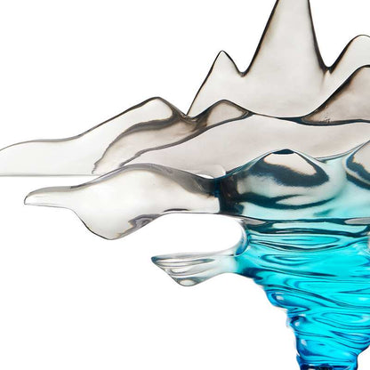 Clear Gray & Blue Sculpture
