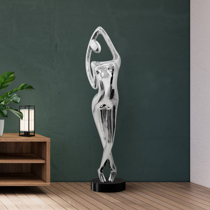 Chrome Woman Sculpture