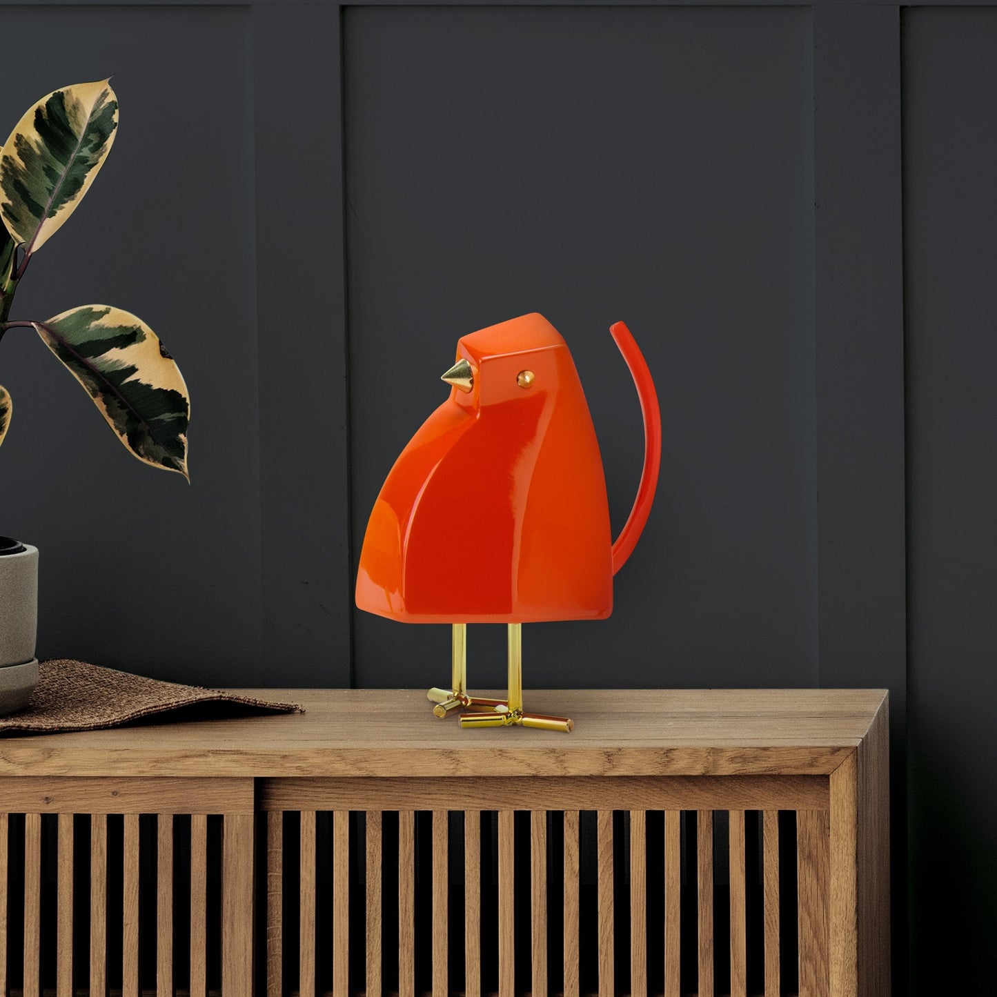 Bird Sculpture // Large Orange