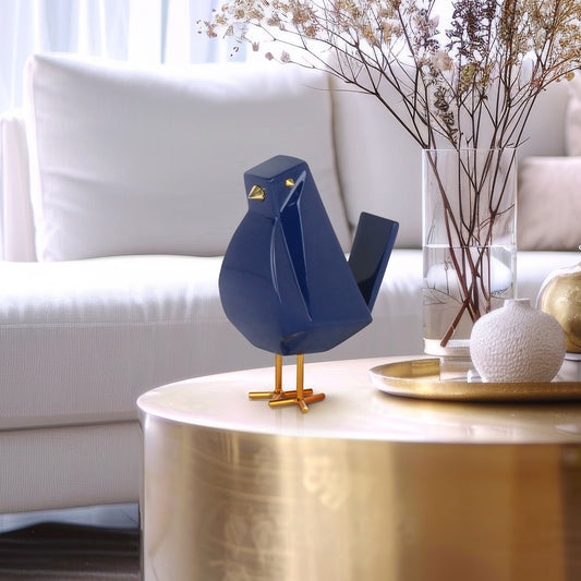Bird Sculpture // Large Navy Blue