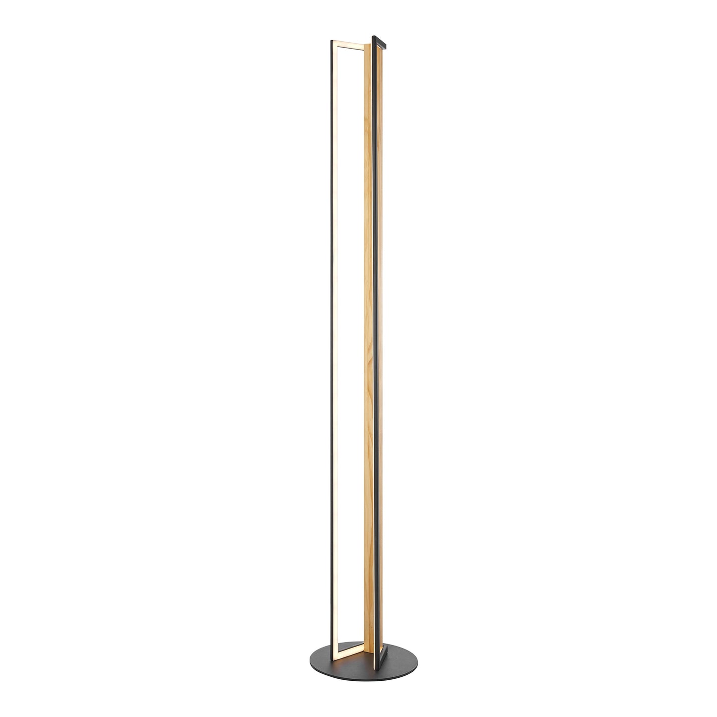Floor Lamp Iron & Wood