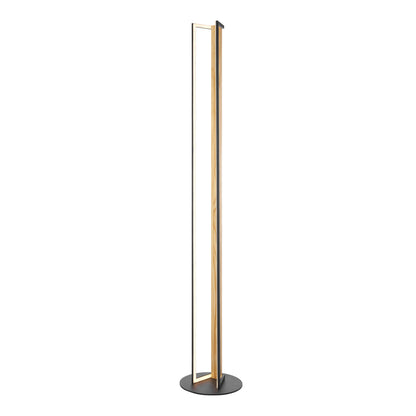 Floor Lamp Iron & Wood