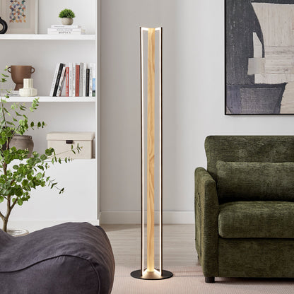 Floor Lamp Iron & Wood