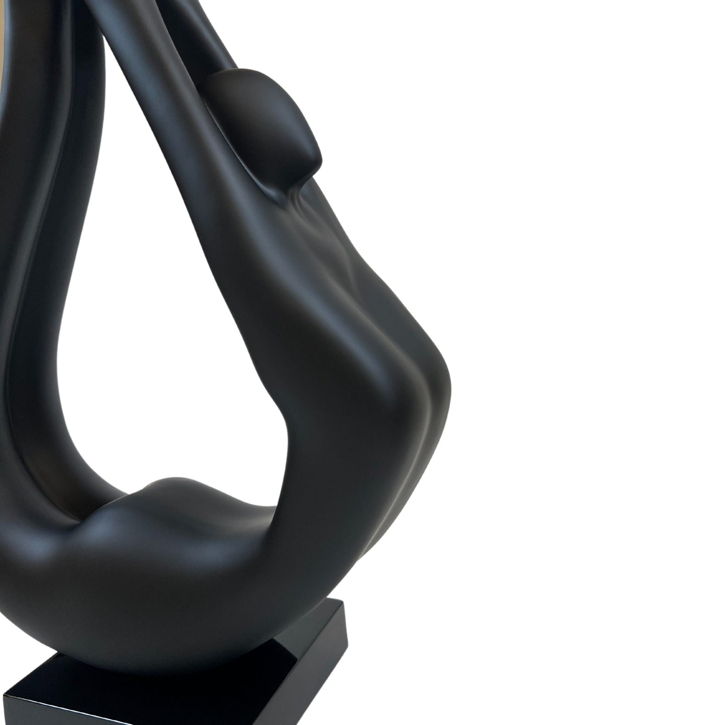 Yoga Black Sculpture - Gray Base