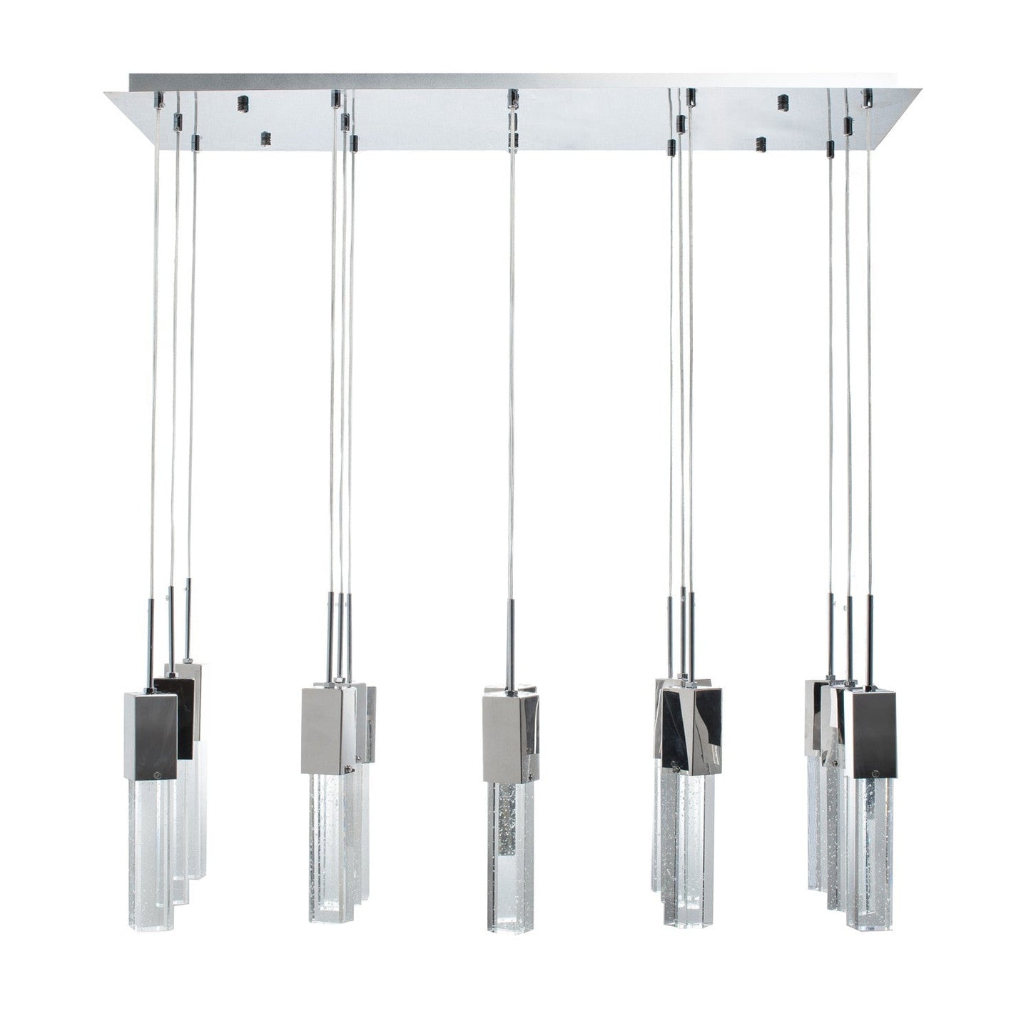 Rectangular Crystal Chandelier // 15 Light