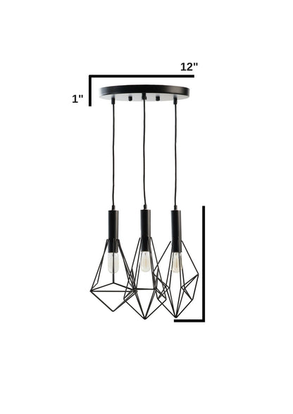 Adele Geometric Pendant // 3 Light