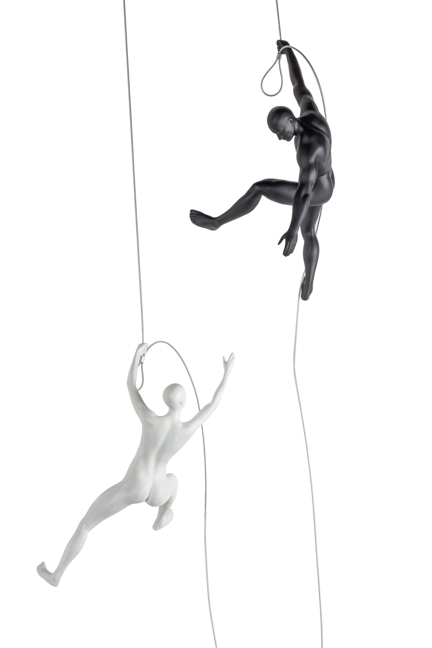 Matte Black & White Wall Sculpture Couple
