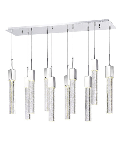 Rectangular Crystal Chandelier // XL 10 Light