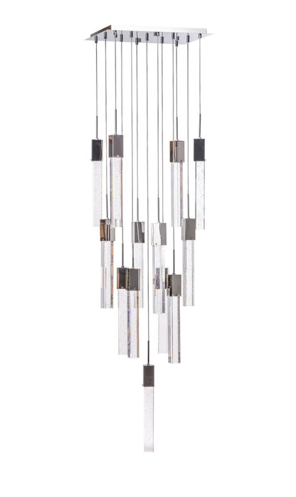 Rectangular Crystal Chandelier // XL 13 Light