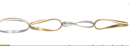 Prague Horizontal Chandelier // Gold and Chrome