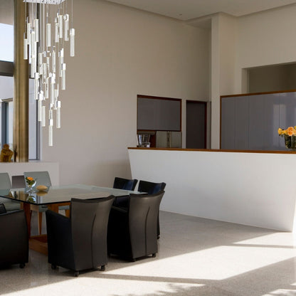 Rectangular Crystal Chandelier // XL 25 Light