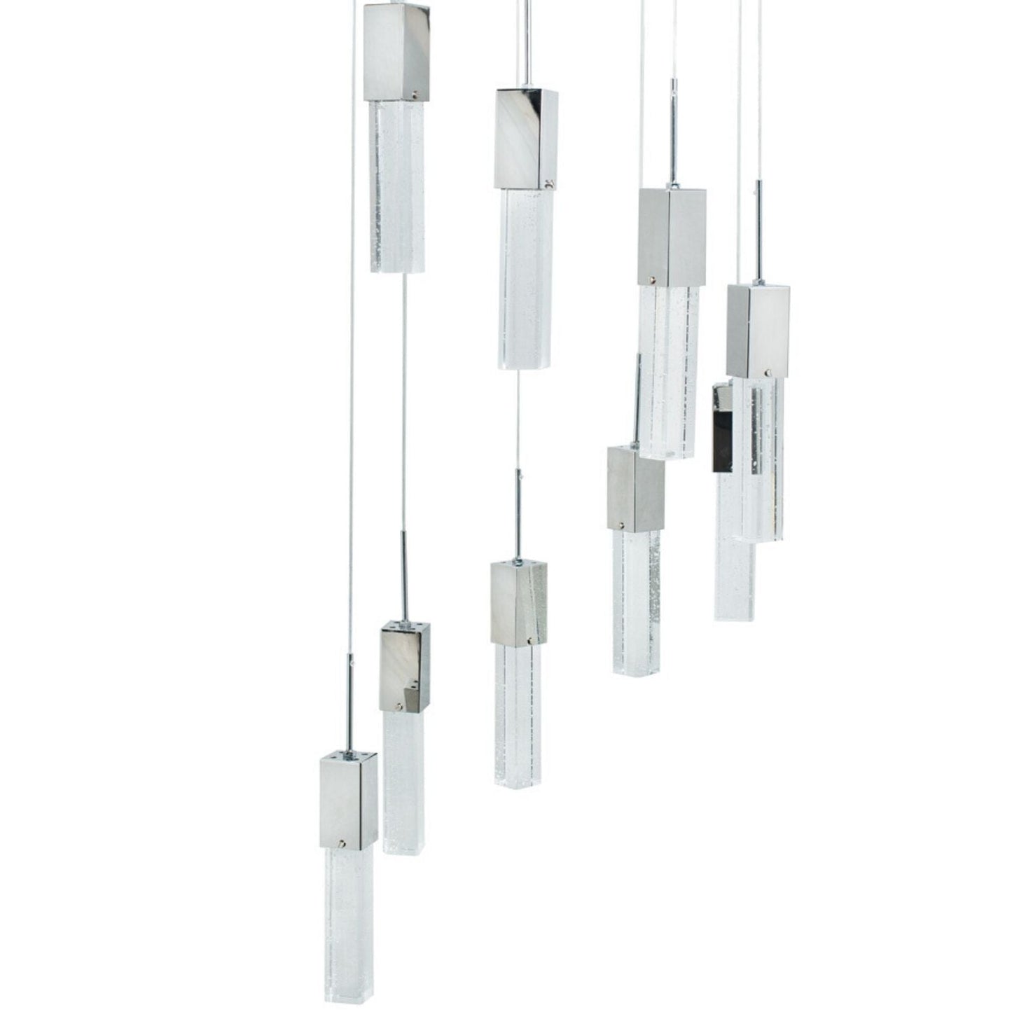 Rectangular Crystal Chandelier // 9 Light