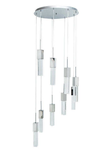 Rectangular Crystal Chandelier // 9 Light