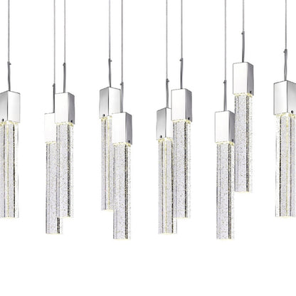 Rectangular Crystal Chandelier // XL 10 Light