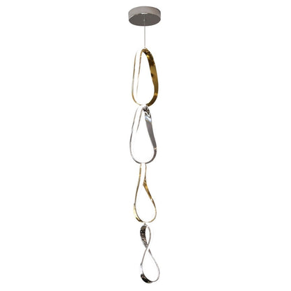 Prague Vertical Chandelier // Gold and Chrome