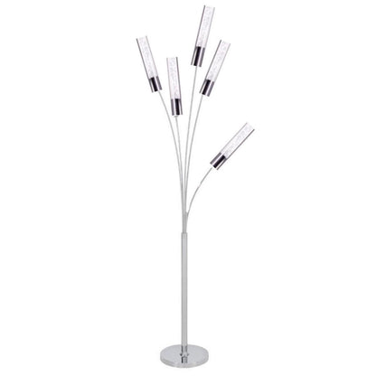 5 Acrylic Cylinders Floor Lamp // Chrome