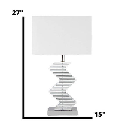 Crystal Two Tone Paved Table Lamp // 1 Light