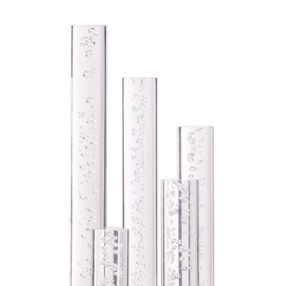 5 Acrylic Cylinder Table Lamp // Chrome