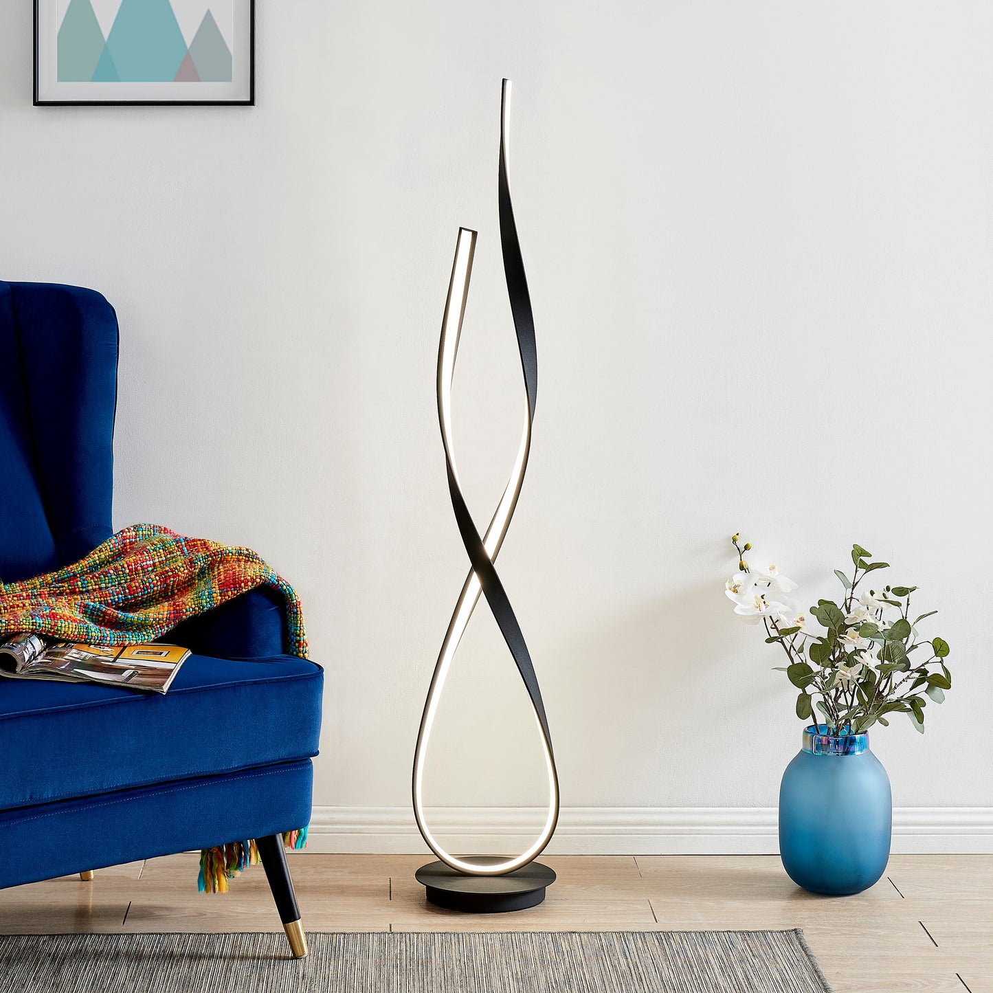 Vienna LED 55" Tall Floor Lamp // Matte Black