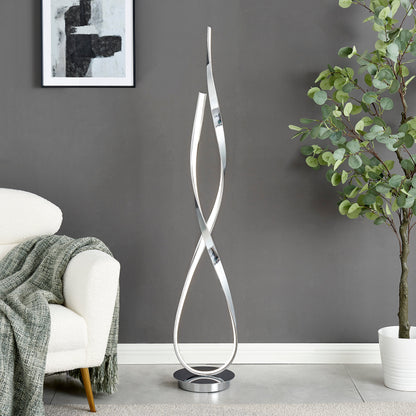 Vienna LED 55" Tall Floor Lamp // Chrome