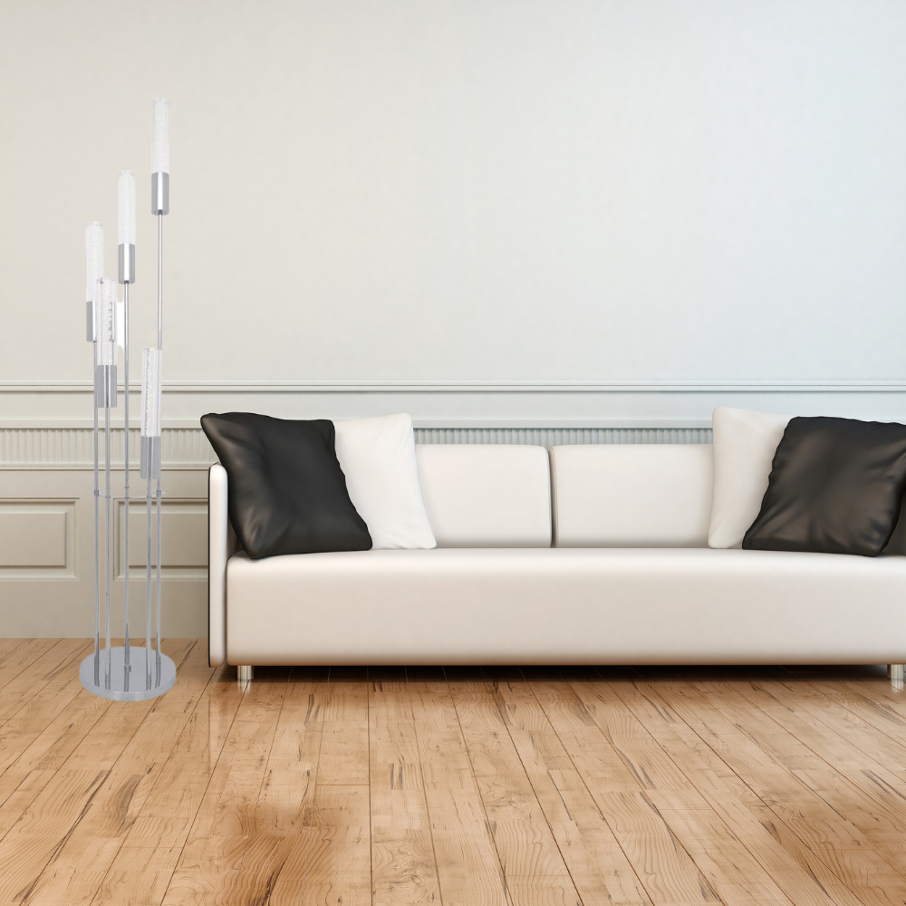 Acrylic Cylinder Floor Lamp // 5 Light