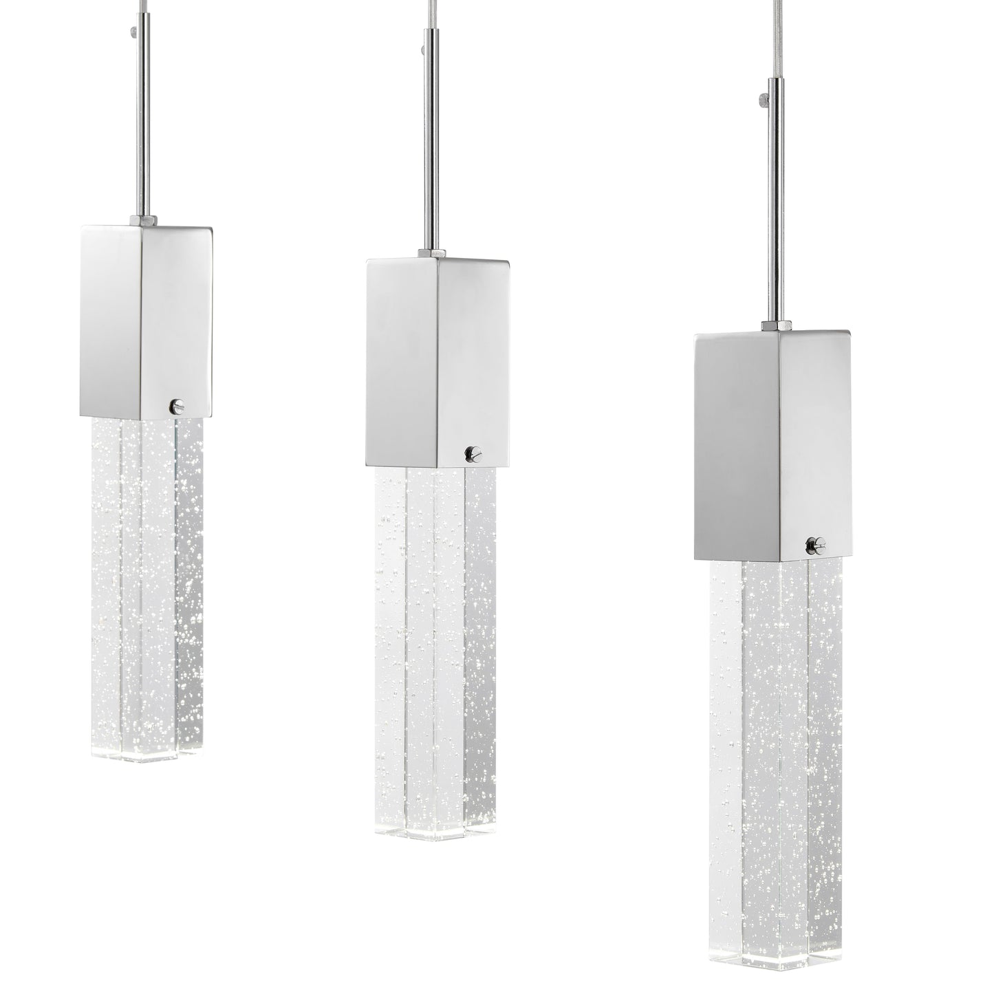 Rectangular Crystal Chandelier // 5 Light