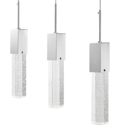 Rectangular Crystal Chandelier // 5 Light