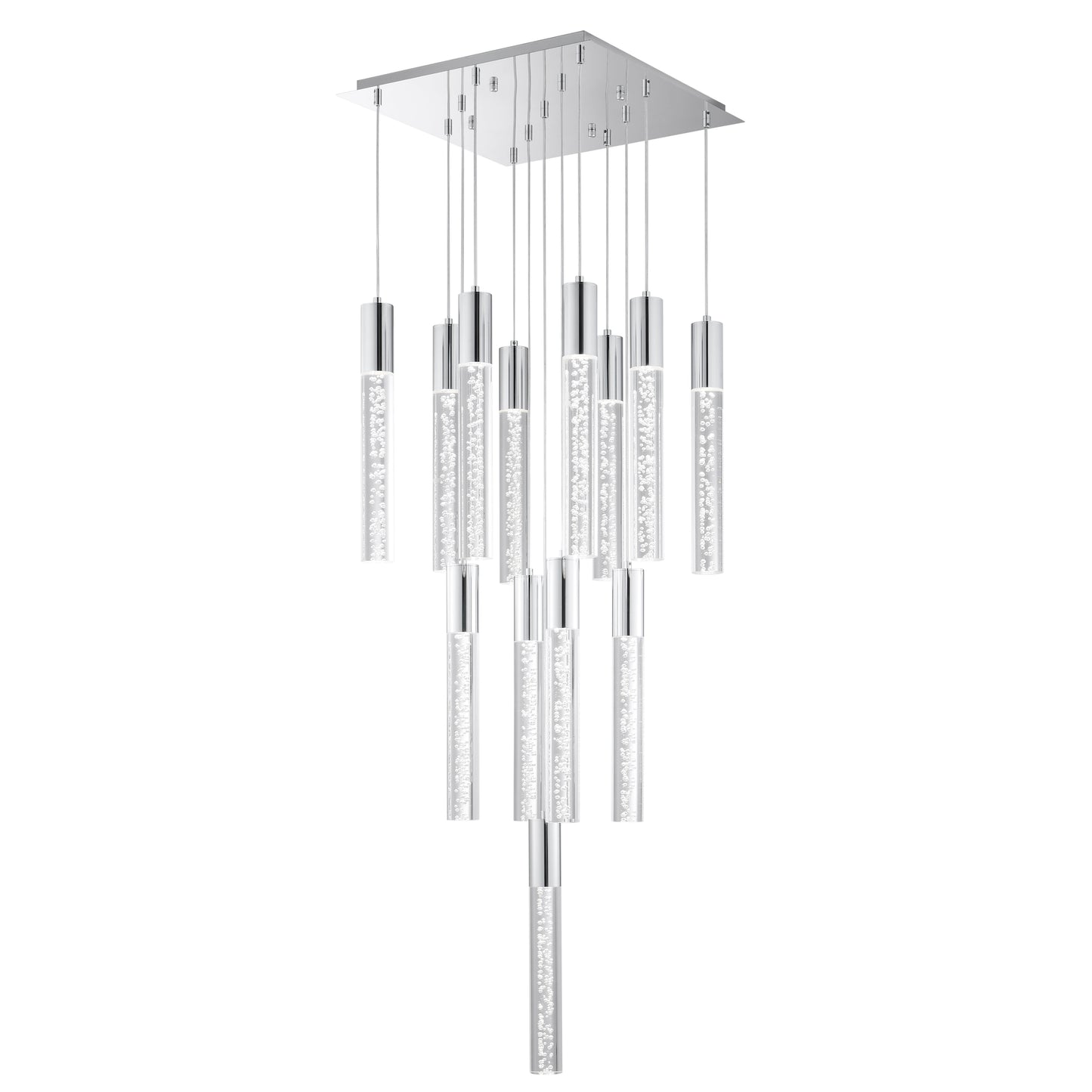 Acrylic Cylinder Chandelier// 13 Light
