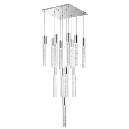 Acrylic Cylinder Chandelier// 13 Light
