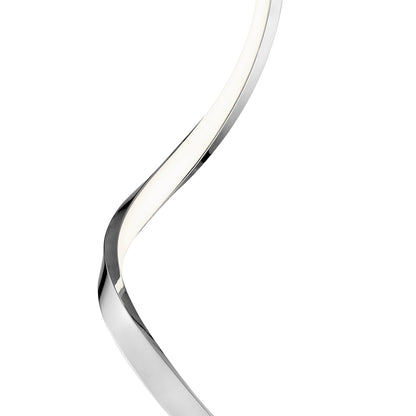 Modern Spiral Integrated LED Table Lamp, Chrome