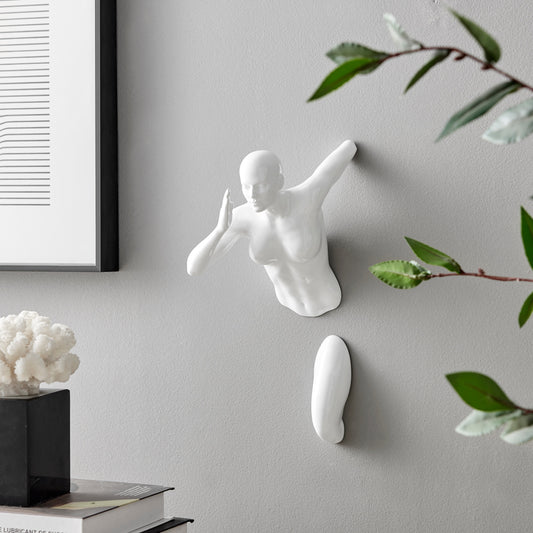 Runner Woman 13" Wall Sculpture // White