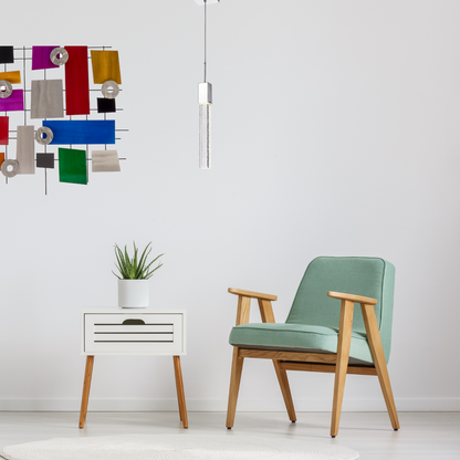 Rectangular Crystal Pendant // XL 1 light